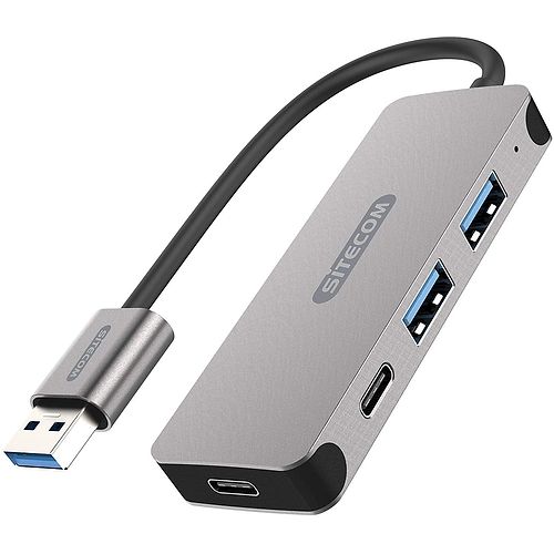 Sitecom - USB-A Hub 4 Port 2x USB-A + 2x USB-C (5Gbps) / Aluminum