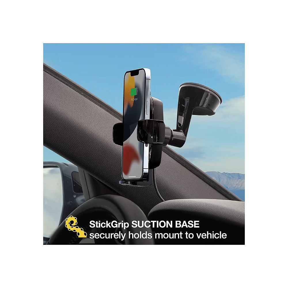 Scosche - StuckUp Wireless Charging Universal Phone Window/Dash/Vent Mount / Black