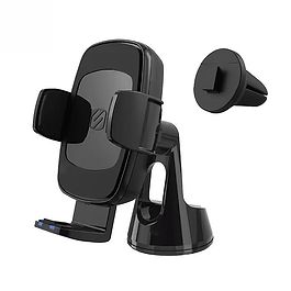 Scosche - StuckUp Wireless Charging Universal Phone Window/Dash/Vent Mount / Black