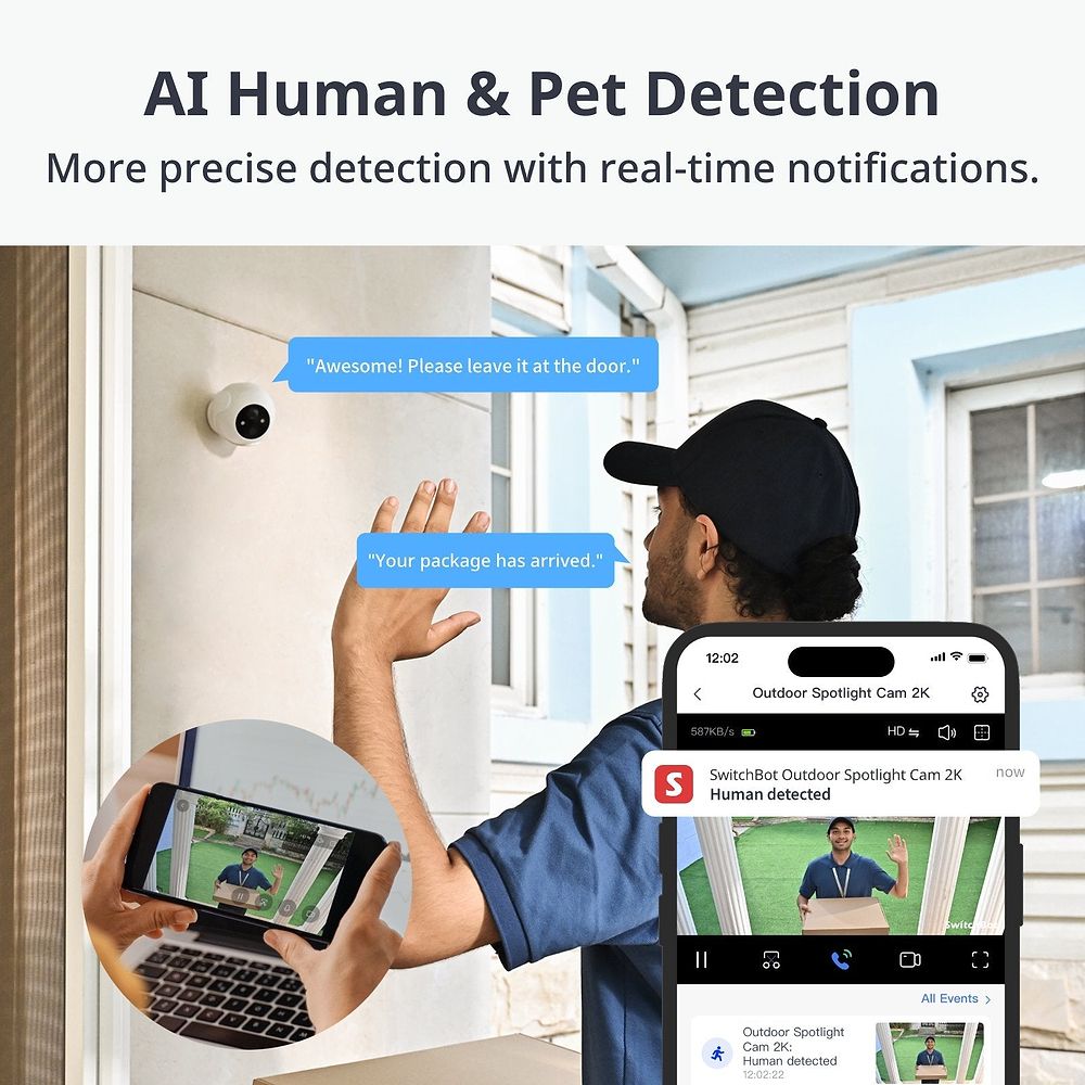 SwitchBot - Outdoor Spotlight Camera 2K / White