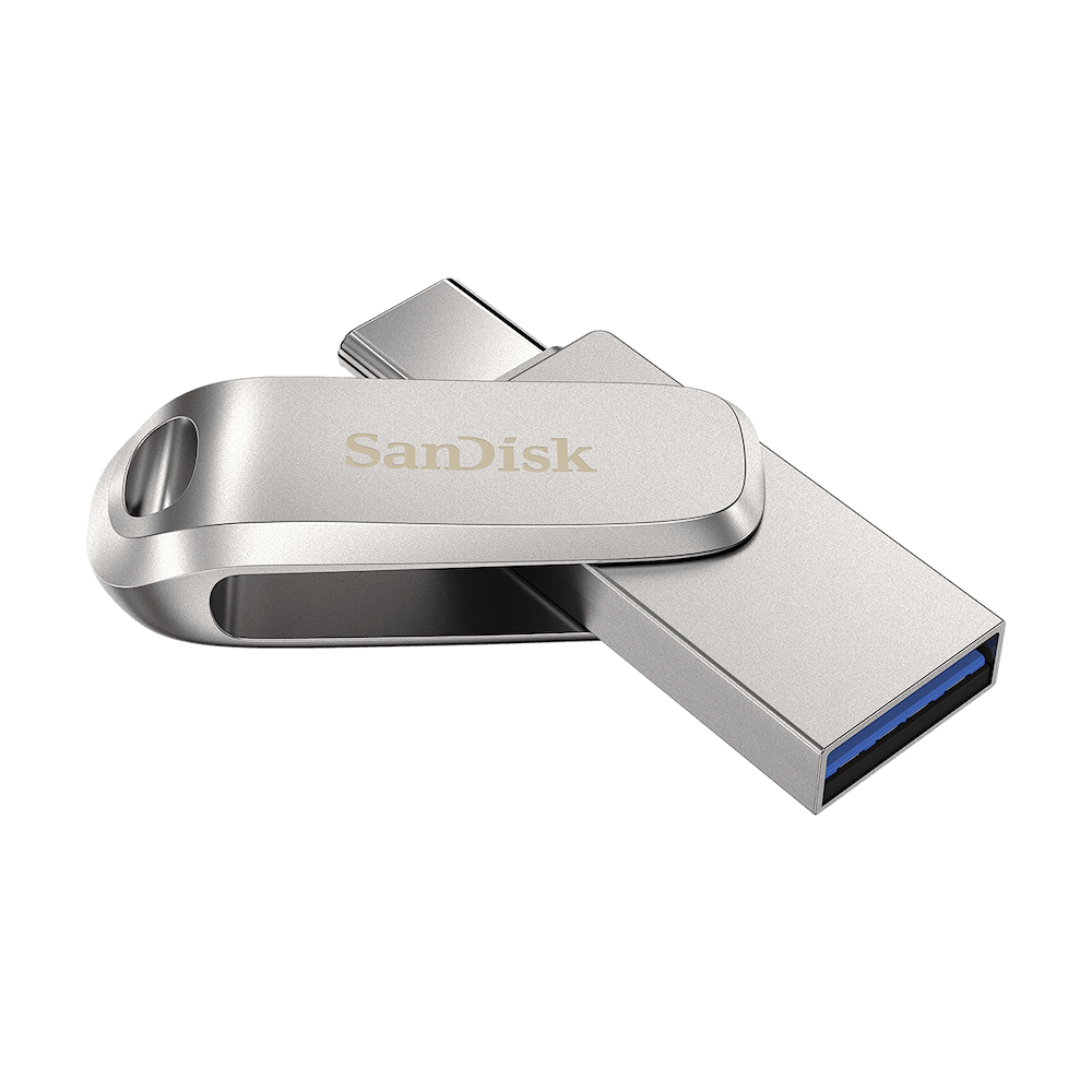 SanDisk - Ultra Dual Drive Luxe USB-A and USB-C Ports 512GB / Silver