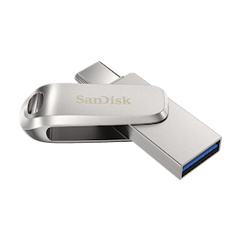 SanDisk - Ultra Dual Drive Luxe USB-A and USB-C Ports 512GB / Silver