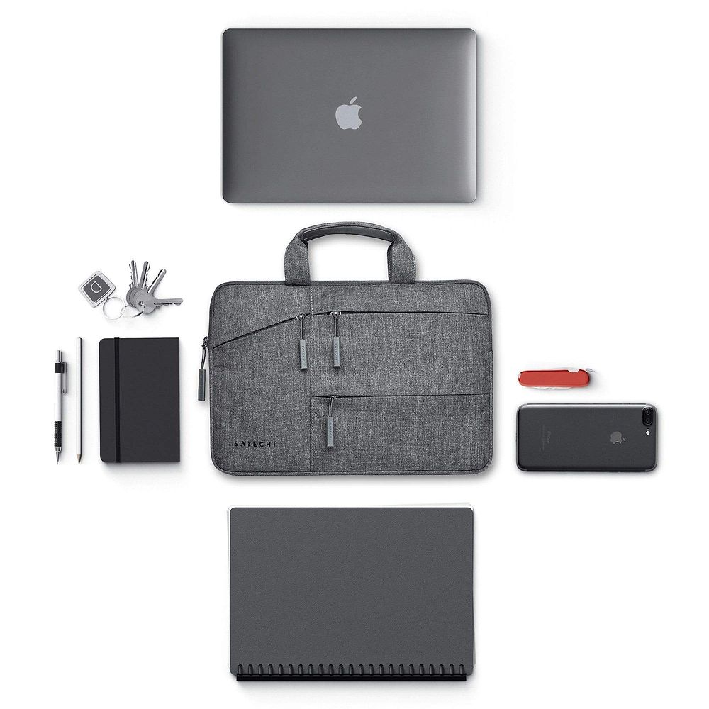 Satechi - Water-Resistant Laptop Carrying Case with Pockets (Up to 15-inch) / Gray