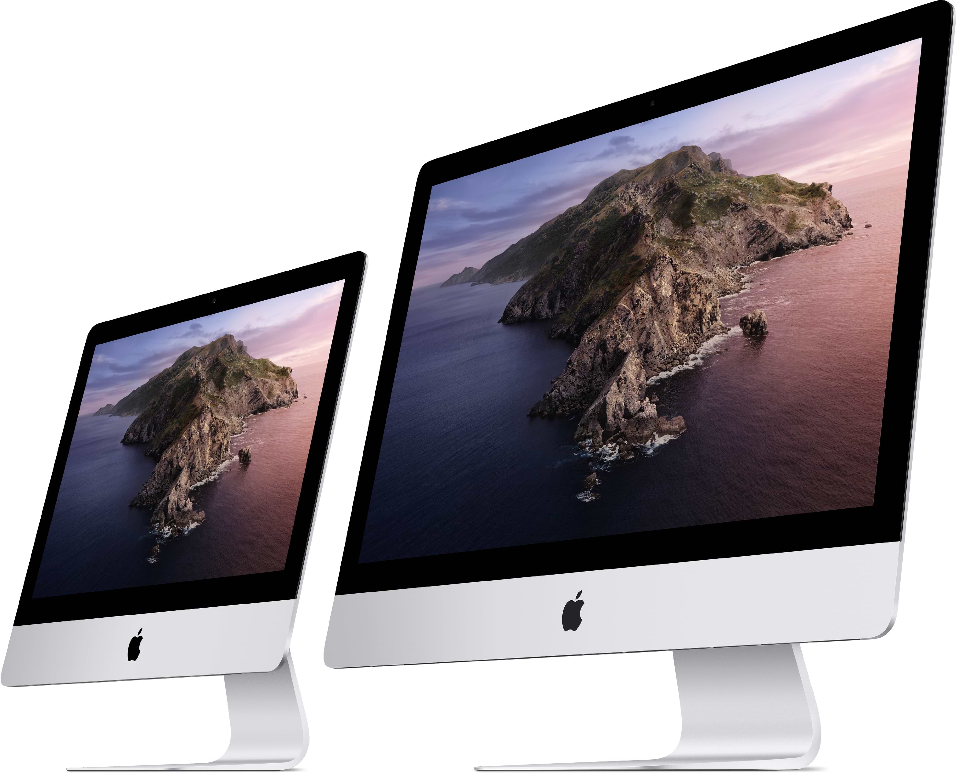 2 iMacs - 21.50-inch and 27-inch side by side