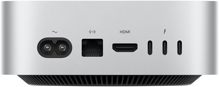 Mac mini — חיבורים בגב