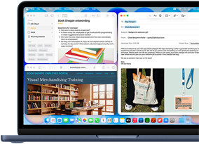 MacBook Neo עם macOS וחלונות מרובים