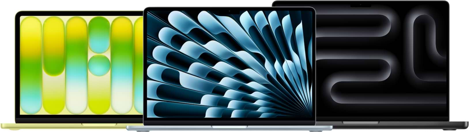 שלושה מחשבי MacBook