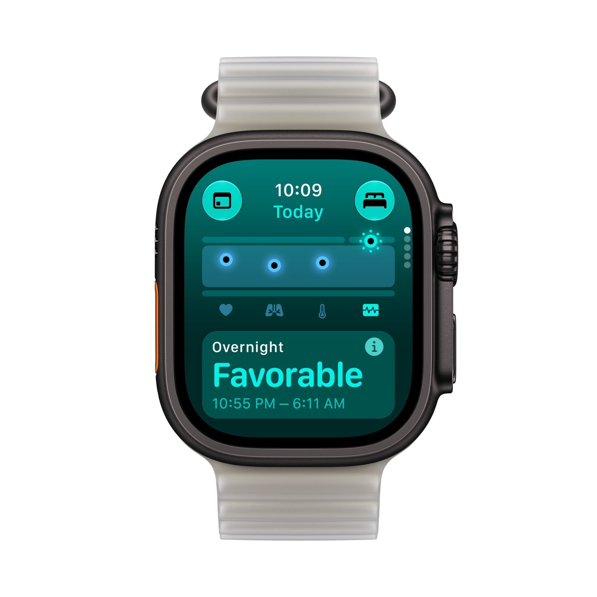 אפליקציית Vitals ב-Apple Watch Ultra 4 עם מדדי הלילה. צילום: Apple