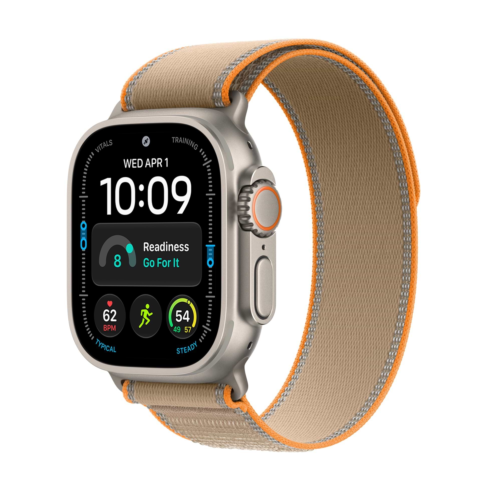 Apple Watch Ultra 4 עם רצועת Trail Loop בצבע חול. צילום: Apple
