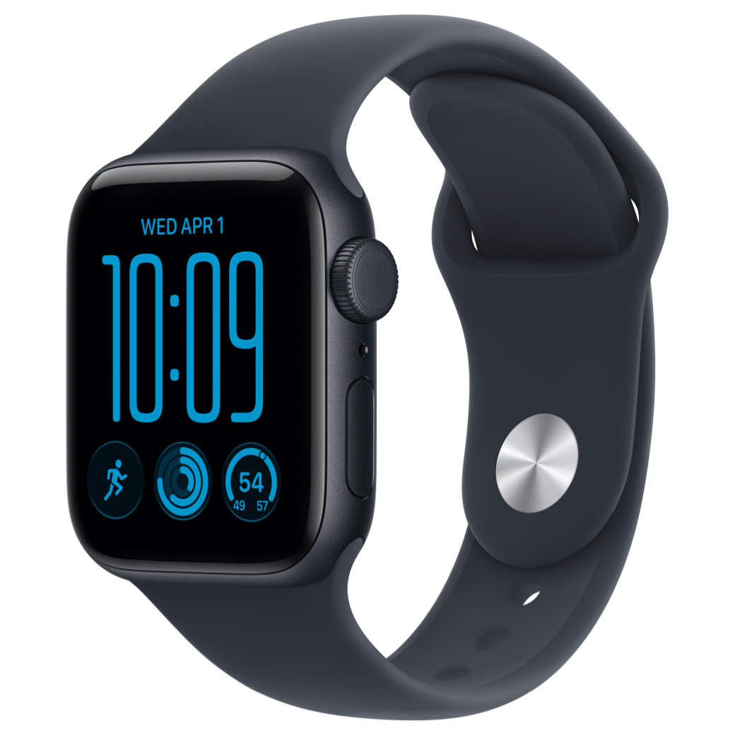 Apple Watch SE 3 (אפל ווטש SE 3) אלומיניום Midnight עם רצועת ספורט כחול נייבי