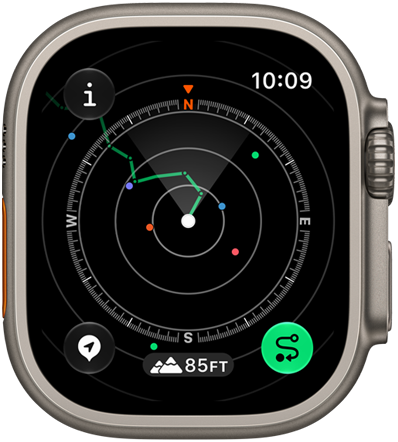 Apple Watch Ultra 4 מציג Backtrack עם מסלול וכיווני מצפן