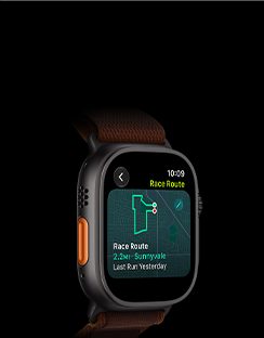 Apple Watch Ultra 4 מציג מסלול ריצה על מפה
